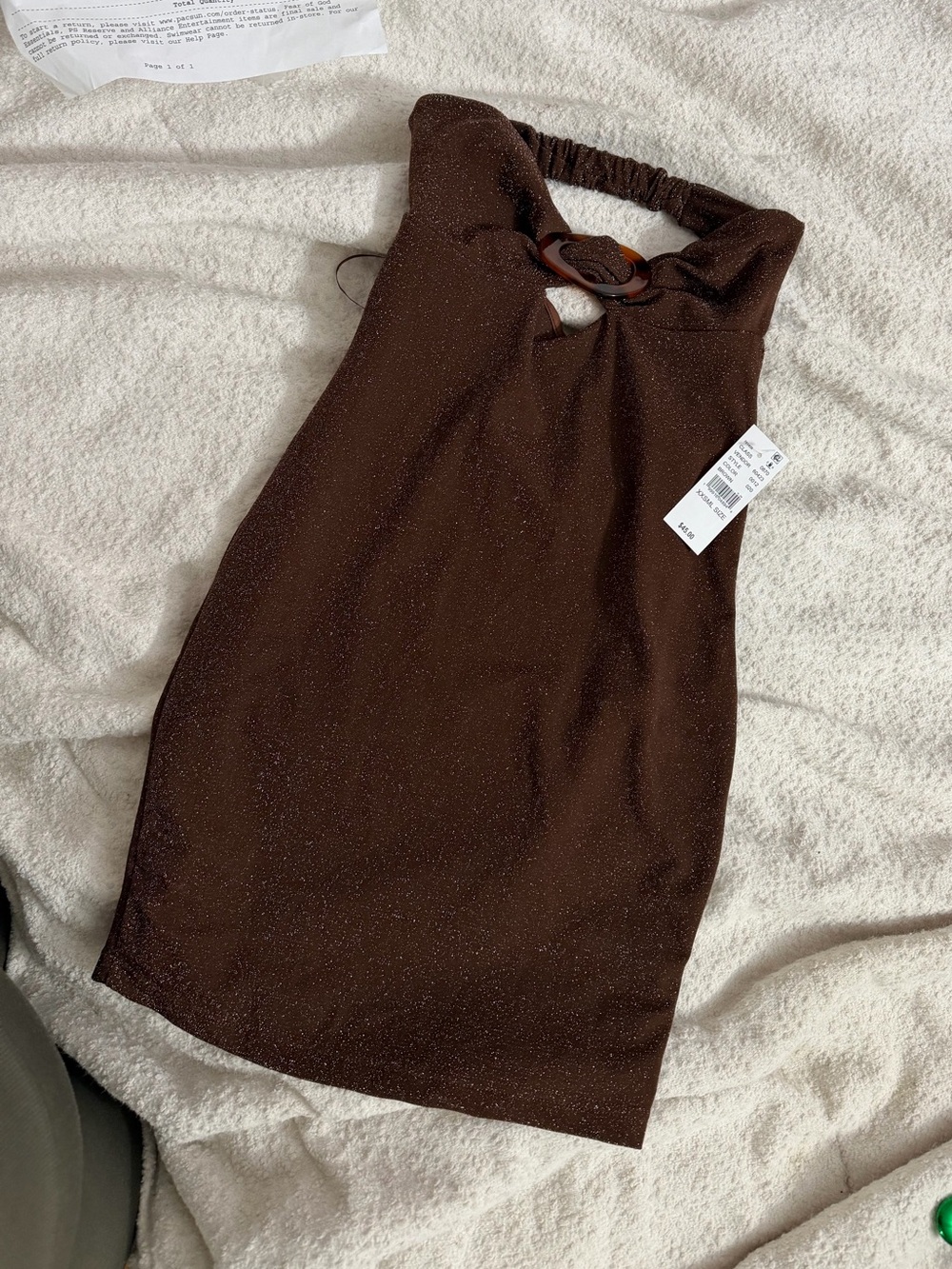 DAHLIA STRAPLESS HARDWARE BROWN XXS